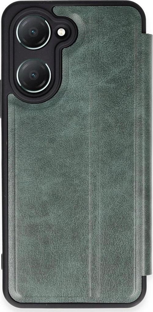 Vivo Y18 Kılıf Flip Cover - Koyu Yeşil