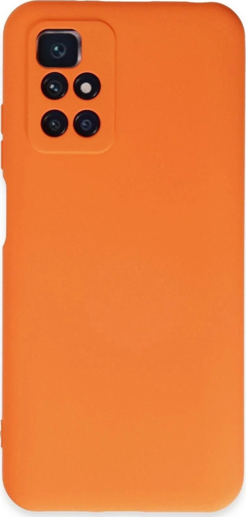 Xiaomi Redmi 10 2022 Kılıf Nano içi Kadife Silikon - Turuncu