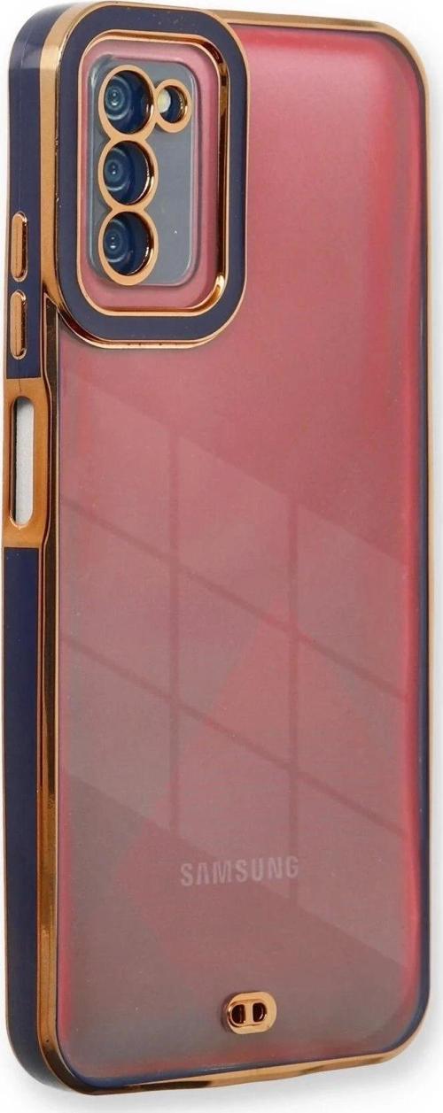 Samsung Galaxy A03S Kılıf Liva Lens Silikon - Mavi