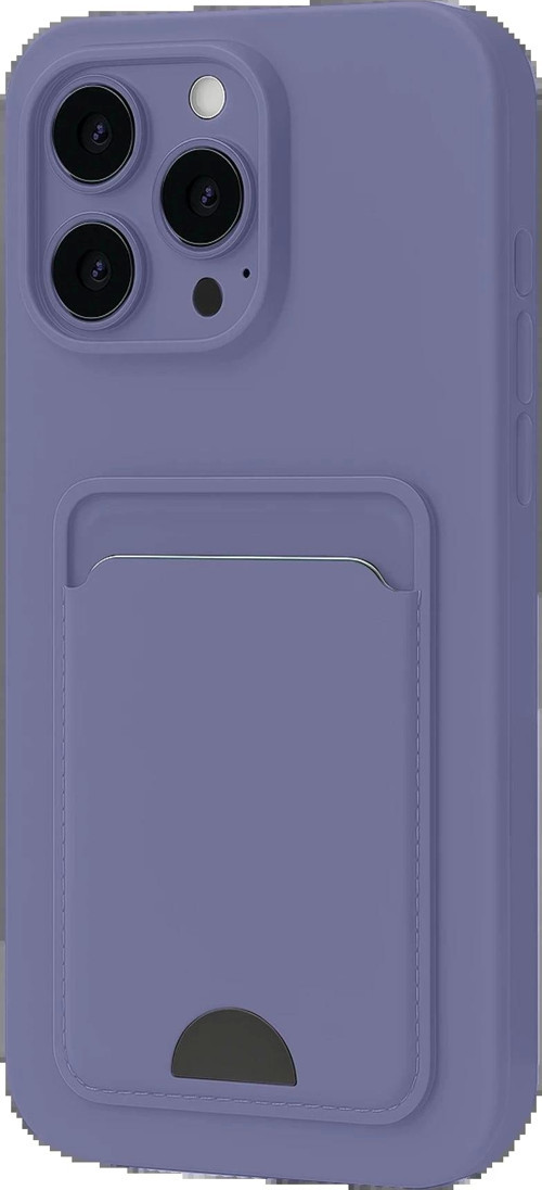iPhone 16 Plus Kılıf Kelvin Kartvizitli Silikon - Lila