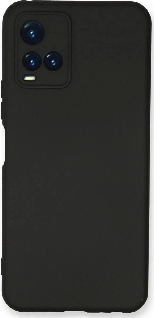 Vivo Y21S Kılıf Nano içi Kadife Silikon - Siyah