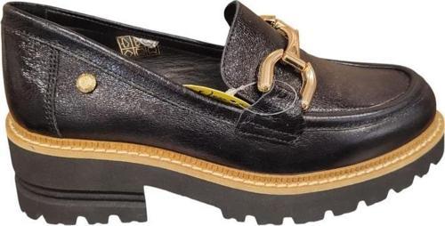 D25YA-3790 TOPUKLU HAFİF LOAFER DERİ KADIN AYAKKABI