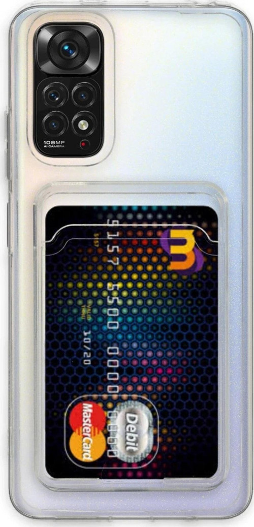 Xiaomi Redmi Note 11 Pro Kılıf Kart Şeffaf Silikon - Şeffaf