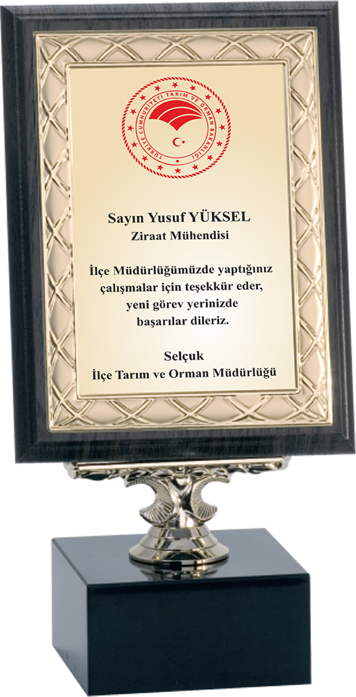 - Ahşap Plaketler - PL-058-M B - 15x20 cm