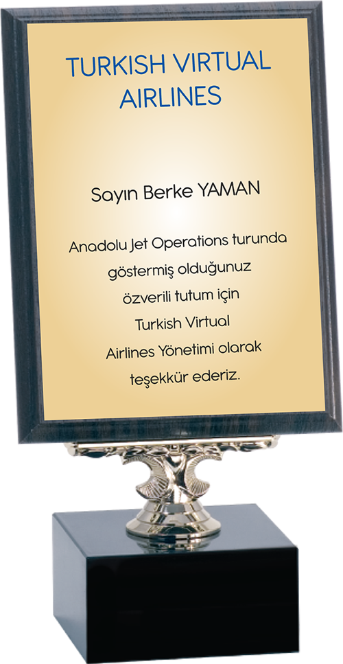 - Ahşap Plaketler - PL-002-M A - 15x20 cm