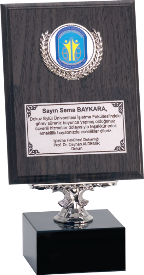 - Ahşap Plaketler - PL-004 A - 15x20 cm