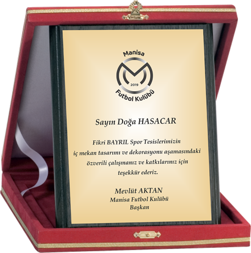 - Ahşap Plaketler - PL-005-M B - 15x20 cm