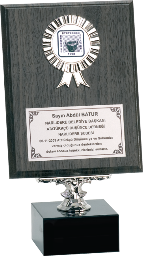 - Ahşap Plaketler - PL-008 A - 18x24 cm