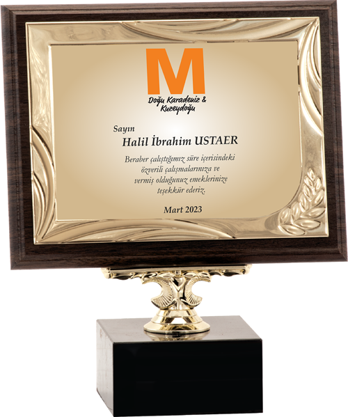 - Ahşap Plaketler - PL-126-M B - 18x24 cm