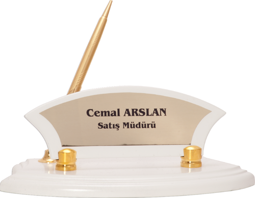 - Ahşap ve Cam Masa İsimlikleri - YZ-007 A - 10 cm