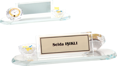 - Ahşap ve Cam Masa İsimlikleri - YZ-025 A - 10 cm