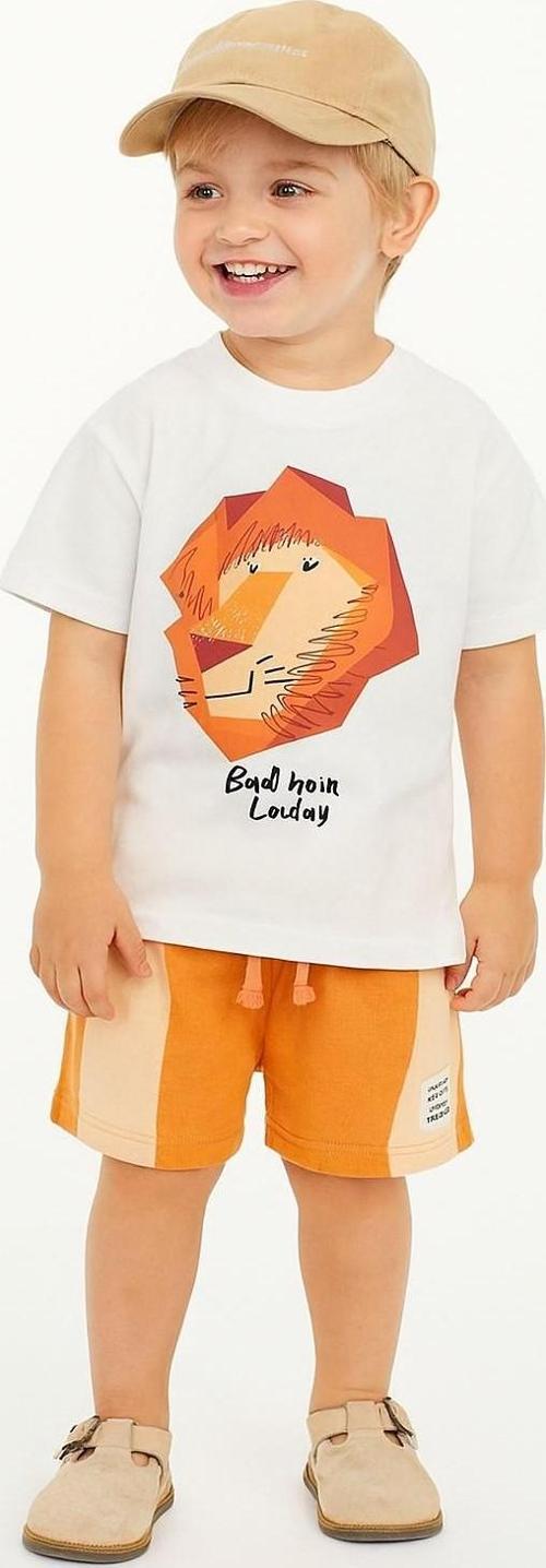 Aslan Desenli Erkek Çocuk Şortlu Takım