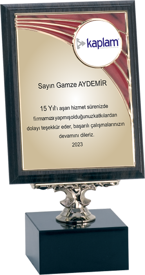 - Ahşap Plaketler - PL-074-M B - 15x20 cm