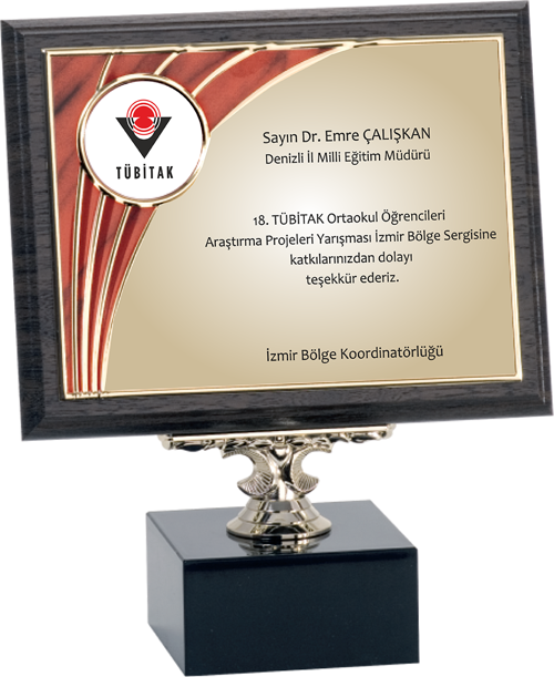 - Ahşap Plaketler - PL-076-M A - 18x24 cm
