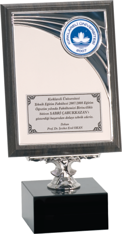 - Ahşap Plaketler - PL-078 B - 15x20 cm