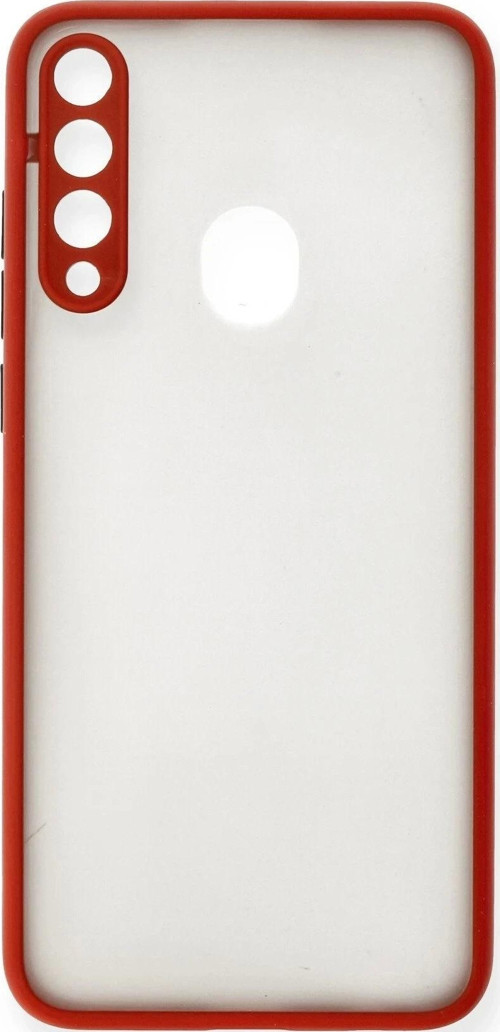 Huawei Y6P Kılıf Montreal Silikon Kapak - Kırmızı