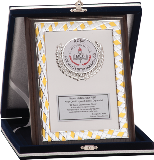 - Ahşap Plaketler - PL-017 B - 15x20 cm