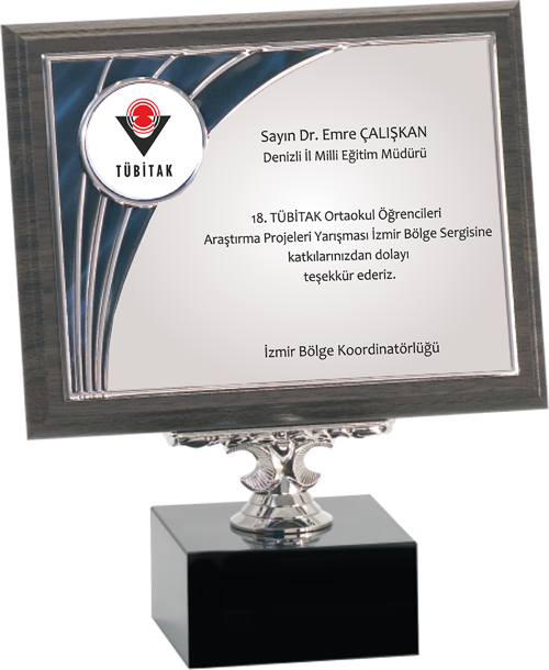 - Ahşap Plaketler - PL-080-M A - 18x24 cm