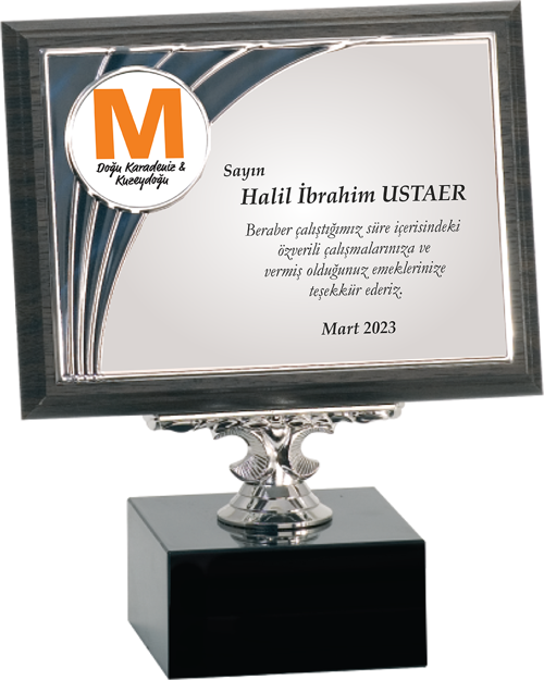 - Ahşap Plaketler - PL-080-M B - 15x20 cm
