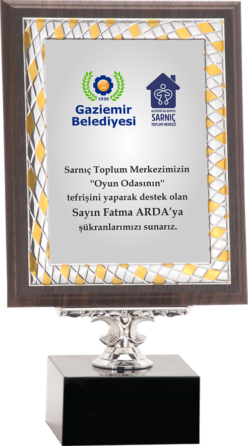- Ahşap Plaketler - PL-018-M A - 18x24 cm