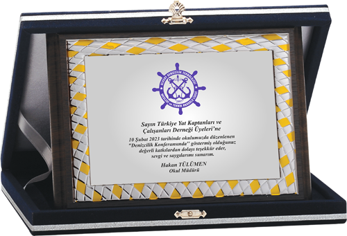 - Ahşap Plaketler - PL-019-M B - 15x20 cm