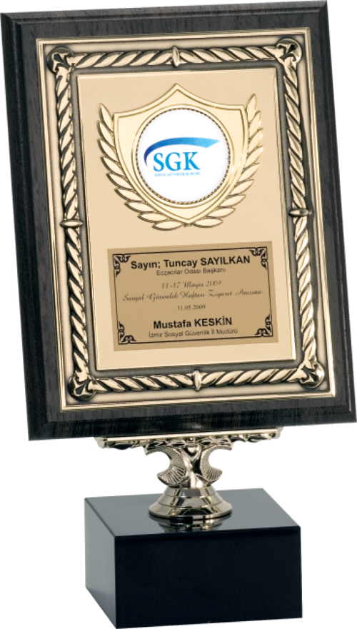 - Ahşap Plaketler - PL-082 A - 18x24 cm