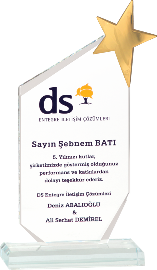 - Cam Plaketler - CM-008 A - 12x23 cm