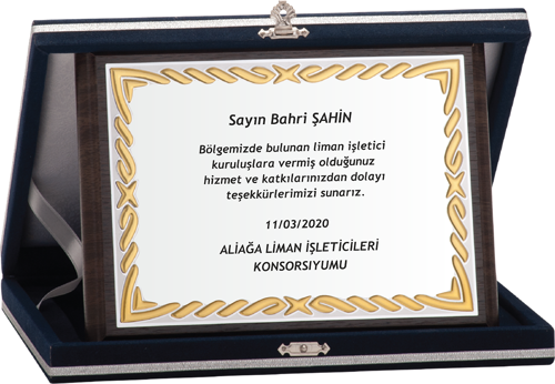- Ahşap Plaketler - PL-023-M B - 15x20 cm