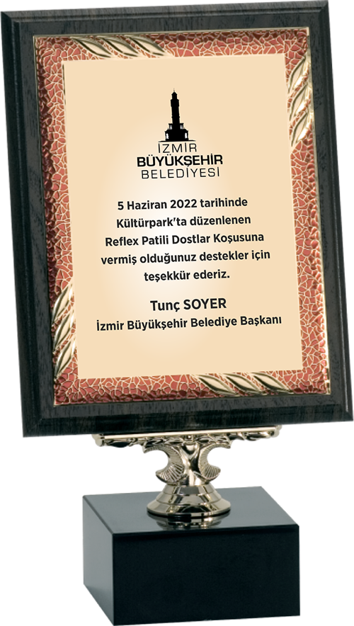 - Ahşap Plaketler - PL-094-M A - 18x24 cm