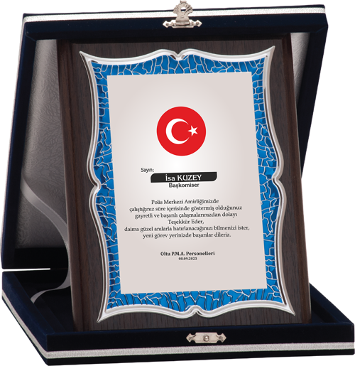 - Ahşap Plaketler - PL-033-M B - 15x20 cm
