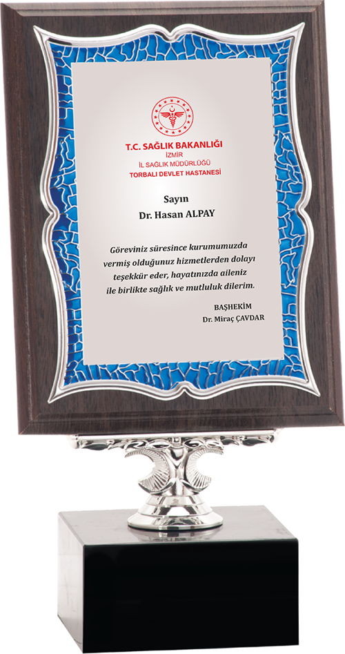 - Ahşap Plaketler - PL-034-M B - 15x20 cm