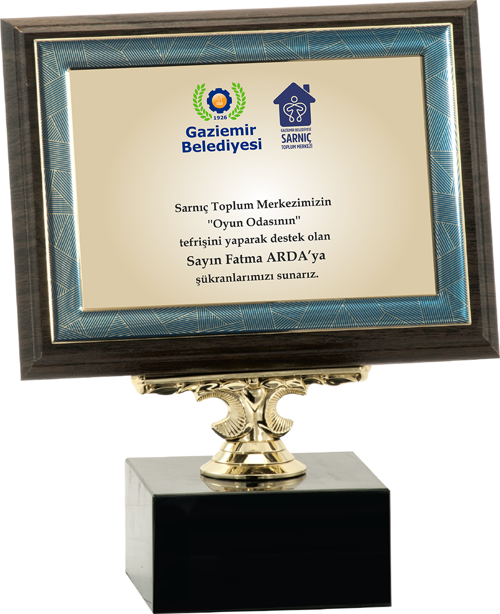 - Ahşap Plaketler - PL-122-M B - 15x20 cm