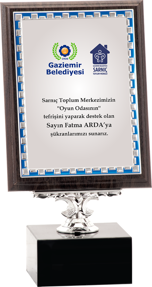 - Ahşap Plaketler - PL-050-M B - 15x20 cm