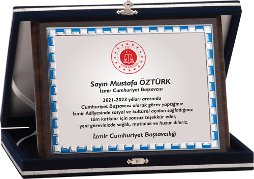 - Ahşap Plaketler - PL-051-M A - 18x24 cm