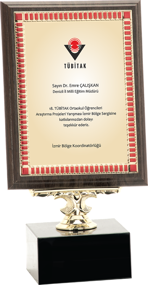 - Ahşap Plaketler - PL-054-M B - 15x20 cm