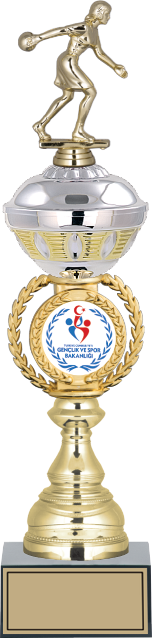 - Figürlü Kupalar - Bowling Kadın Figürlü Kupalar FG-066 C - 44 cm