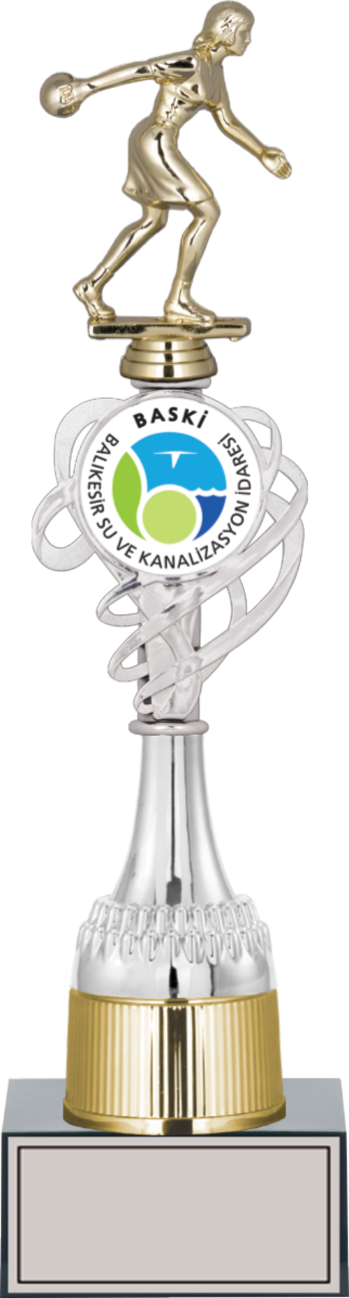 - Figürlü Kupalar - Bowling Kadın Figürlü Kupalar FG-036 B - 39 cm