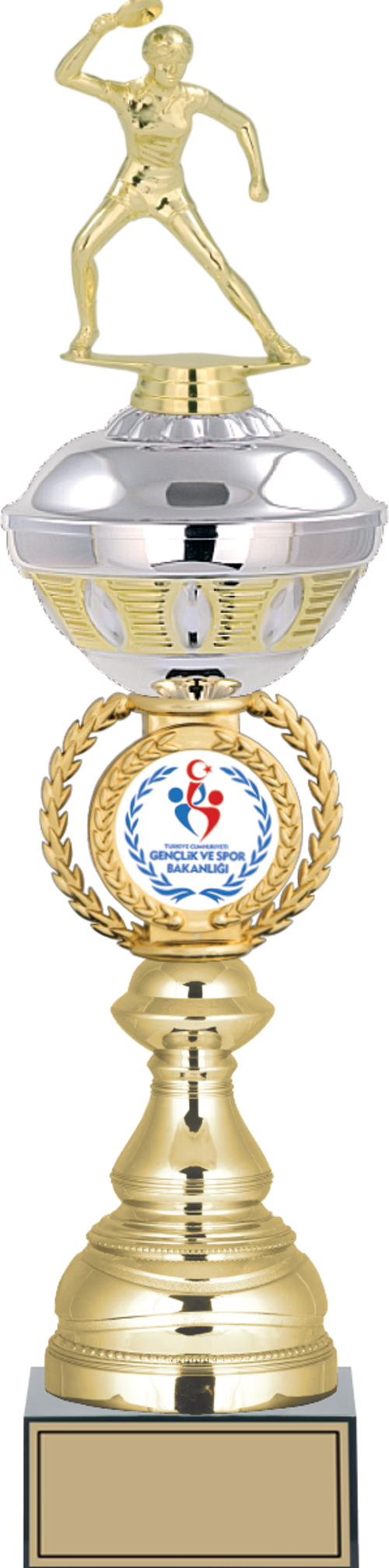 - Figürlü Kupalar - Masa Tenisi Kadın Figürlü Kupalar FG-066 A - 48 cm