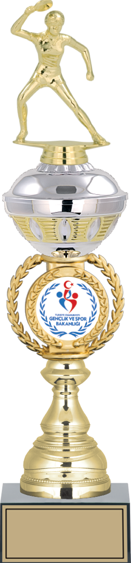 - Figürlü Kupalar - Masa Tenisi Kadın Figürlü Kupalar FG-066 C - 44 cm