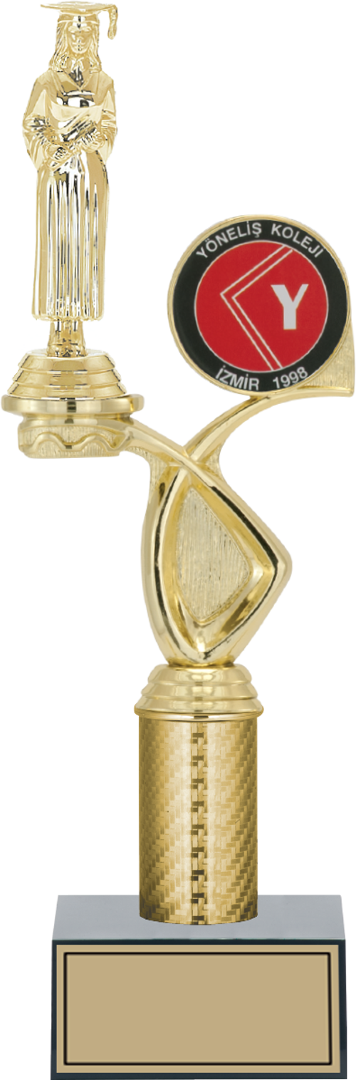 - Figürlü Kupalar - Mezuniyet Kadın Figürlü Kupalar FG-015 C - 35 cm