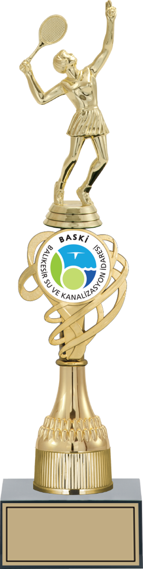 - Figürlü Kupalar - Tenis Kadın Figürlü Kupalar FG-033 C - 38 cm