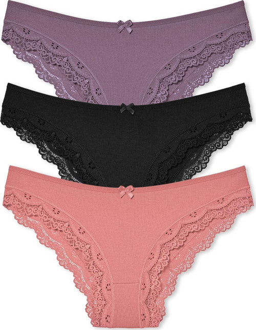 3'Lü Kaşkorse Slip Kadın Külot