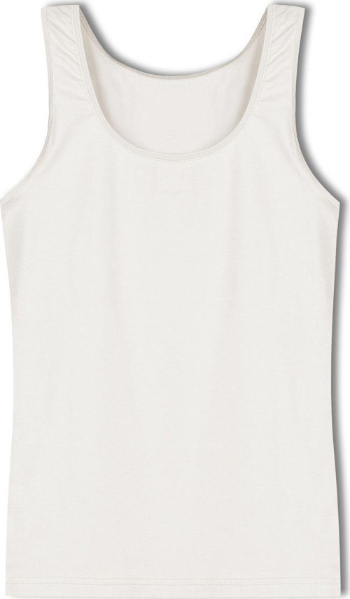 Ekru Pamuklu Büyük Beden Kalın Askılı Kadın Atlet