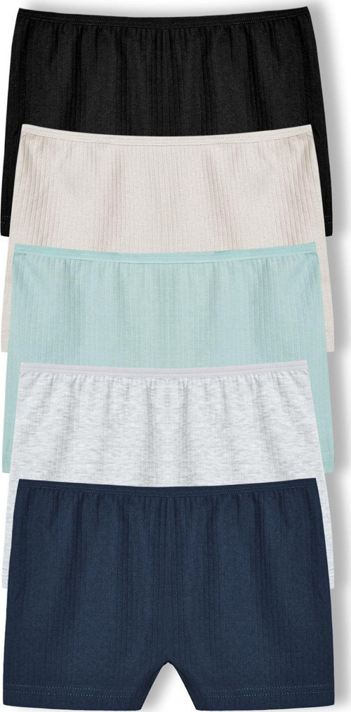 5'Li Pamuklu Fitilli Boxer Kadın Külot