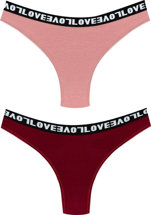 2'Li Love Lastikli Brazil Kadın Külot