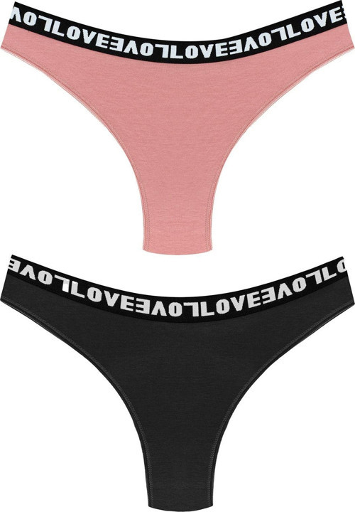 2'Li Love Lastikli Brazil Kadın Külot