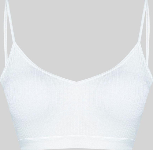 Beyaz Kaşkorse Ince Askılı Pedli Kadın Büstiyer