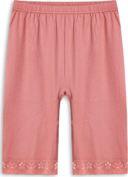 Pamuklu Fitilli Dokulu Paçası Dantel Kadın Tayt