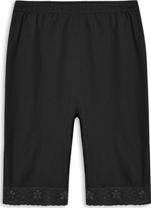 Pamuklu Fitilli Dokulu Paçası Dantel Kadın Tayt