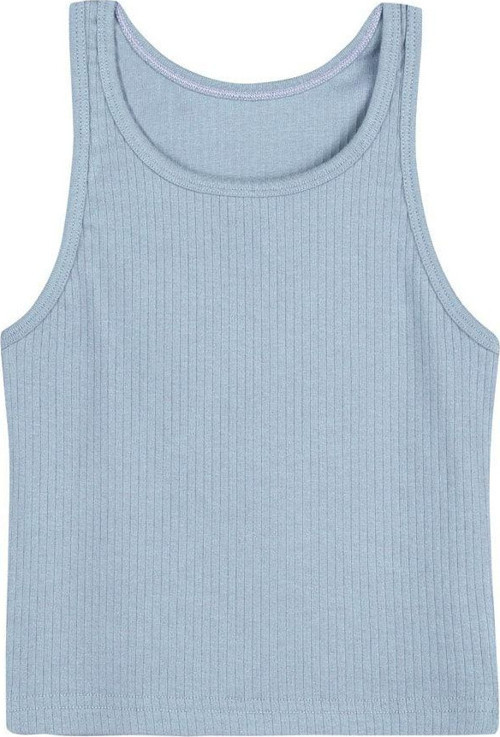 Navy Pamuklu Kalın Askılı Crop Kadın Atlet
